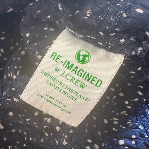 J. Crew Puff Sleeve Top - Navy/White Polka Dots - XS - Picture 6 of 8